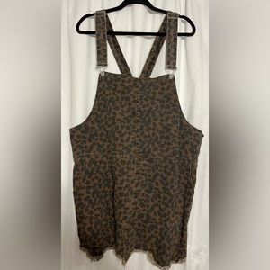 Cheetah print denim jumper